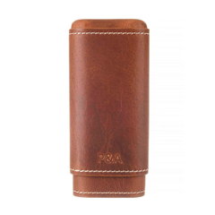 Чехол P&A на 3 сигары Черчилль, натуральная кожа и кедр T1067-Cognac