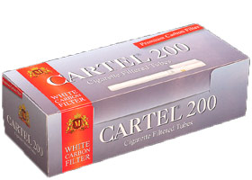 Гильзы для самокруток Cartel Carbon White 200 шт