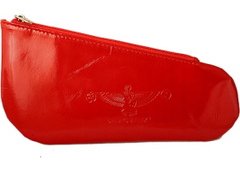 Кисет-чехол для трубки FINIX 18015-11, кожа люкс - красный лак, с подкладкой