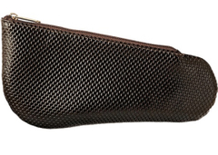 Кисет-чехол для трубки FINIX 18015-23, кожа люкс - темно-коричневый (чешуя), с подкладкой