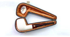 Курительная трубка Altinay Meerschaum Carved Bent Billiard, без фильтра