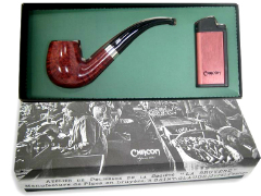 Курительная трубка CHACOM Pipe&Briquet Bent + зажигалка