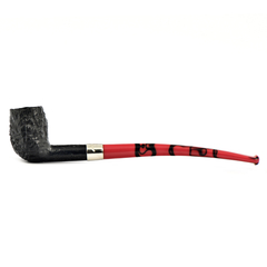 Курительная трубка Peterson Halloween 2024 Dracula SandBlast Bent Billiard, без фильтра