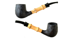 Курительная трубка Tsuge Bamboo Half Bent Sandblast, без фильтра