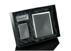 Подарочный набор портсигар с зажигалкой Gentelo 3-4073