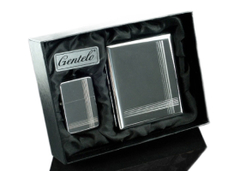 Подарочный набор портсигар с зажигалкой Gentelo 3-4075