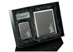Подарочный набор портсигар с зажигалкой Gentelo 3-4107
