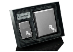 Подарочный набор портсигар с зажигалкой Gentelo 3-4110