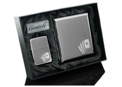 Подарочный набор портсигар с зажигалкой Gentelo 3-4111