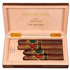 Подарочный набор сигар Arturo Fuente God of Fire KKP Never Back Down Special Reserve Set Macassar Ebony 4 Cigars