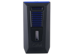 Зажигалка сигарная Colibri Slide (двойное пламя), черно-синяя LI850T15