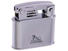 Зажигалка Lubinski Бассано Серебристая в Полоску WD570-1