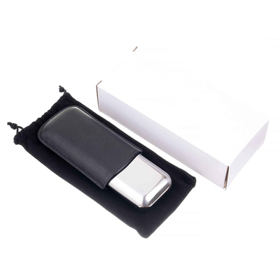 Чехол Lubinski на 2 сигары, металл и кожа, черный FK1372-1 вид 2