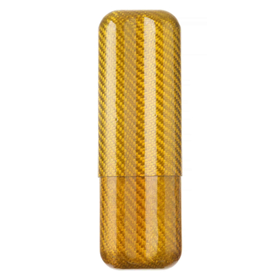 Чехол Lubinski на 2 сигары, золотистый карбон FK1382-5 вид 1