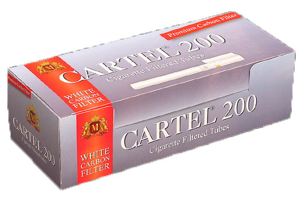 Гильзы для самокруток Cartel Carbon White 200 шт вид 1