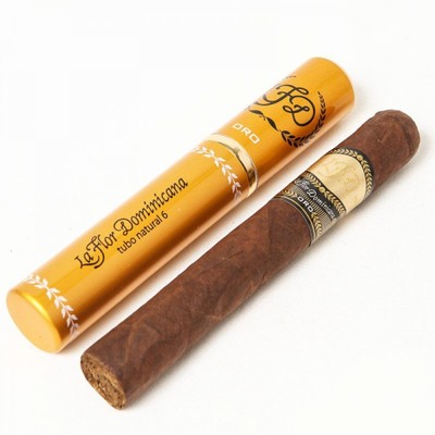 Сигары La Flor Dominicana Oro No 6 Maduro Tubo вид 2