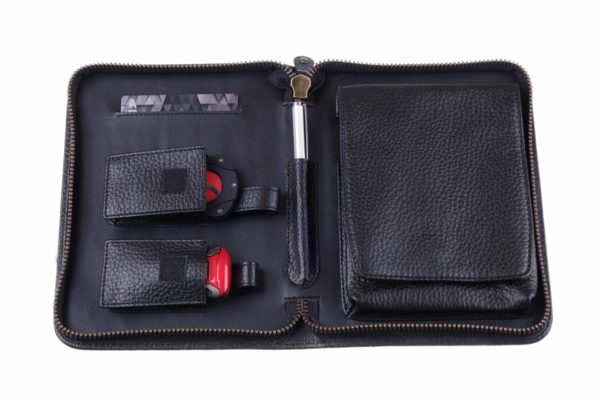 Сигарная сумка P&A на 6 сигар, натуральная кожа, черная C251-Black вид 3