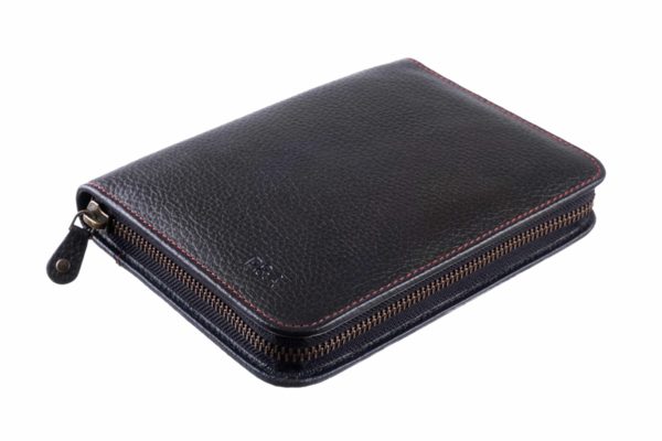 Сигарная сумка P&A на 6 сигар, натуральная кожа, черная C251-Black вид 1