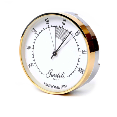 Гигрометр Gentili аналоговый, высокоточный, золотой 608G вид 1
