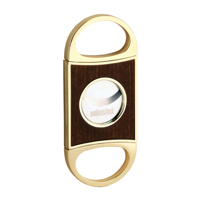 Гильотина Adorini Fusion c двойным лезвием с деревом дуба, золотой 16209 вид 1