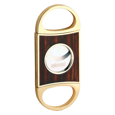 Гильотина Adorini Fusion c двойным лезвием с эбеновым деревом, золотой 16208 вид 1