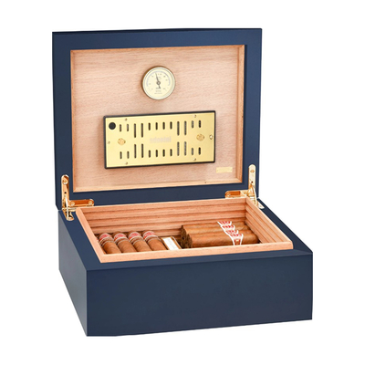 Хьюмидор Adorini Imperial M Deluxe, на 75 сигар, синий 16630 вид 5