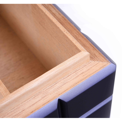 Хьюмидор Colibri Heritage на 80 сигар, Синий лак Navy HU500T4 вид 8