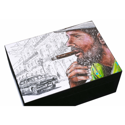 Хьюмидор Gentili Cuban Smoker на 50 сигар, Черный лак SV50-Black-Cuban-Smoker вид 2