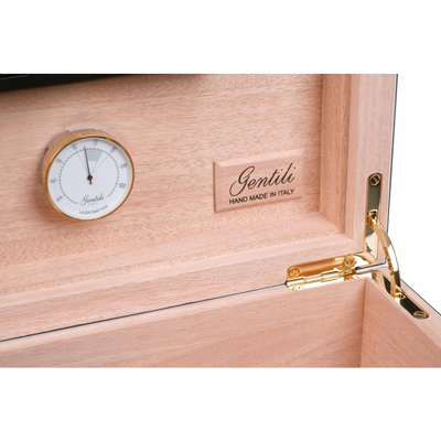 Хьюмидор Gentili Fumatore Dorato на 50 сигар, Черный лак SV50-Black-Smoker-Gold вид 6
