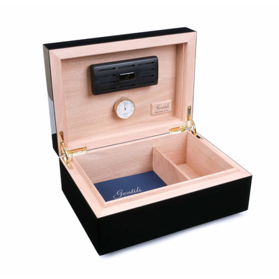 Хьюмидор Gentili Fumatore Dorato на 50 сигар, Черный лак SV50-Black-Smoker-Gold вид 8