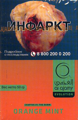Кальянный табак  Al Ajami Orange Mint  50  гр. вид 1