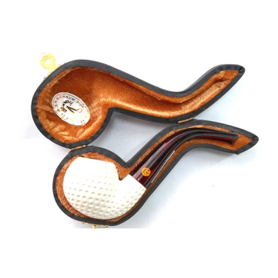 Курительная трубка Altinay Meerschaum Carved Bent Apple, без фильтра вид 1