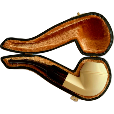 Курительная трубка Altinay Meerschaum Carved Bent Bulldog, без фильтра вид 2