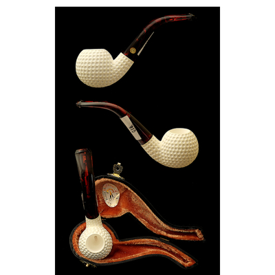 Курительная трубка Altinay Meerschaum Carved Bent Apple Golf, без фильтра вид 2