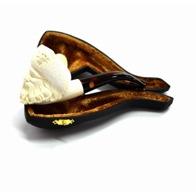 Курительная трубка Altinay Meerschaum Carved Bent Pirat, без фильтра вид 1