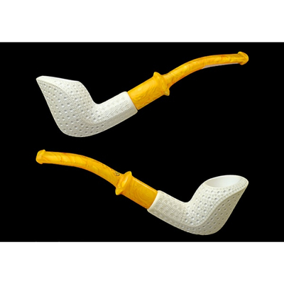 Курительная трубка Altinay Meerschaum Carved Bent  Cobra, без фильтра вид 1