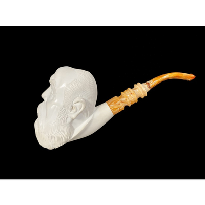 Курительная трубка Altinay Meerschaum Carved Bent Cengiskhan, без фильтра вид 1