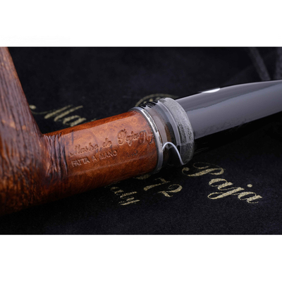 Курительная трубка Mastro de Paja Pettinata Classica с цветным кольцом, без фильтра M451-10 вид 3