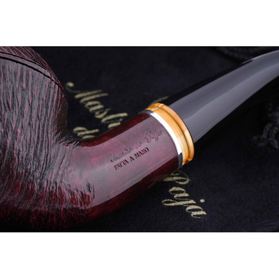 Курительная трубка Mastro de Paja Pettinata Classica с цветным кольцом, без фильтра M451-12 вид 5
