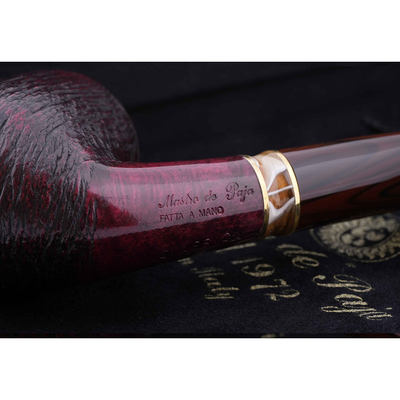 Курительная трубка Mastro de Paja Pettinata Classica с цветным кольцом, без фильтра M451-1 вид 5