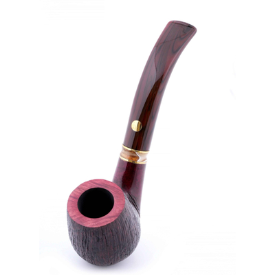 Курительная трубка Mastro de Paja Pettinata Classica с цветным кольцом, без фильтра M451-1 вид 2