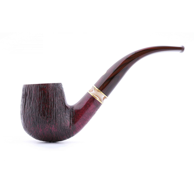 Курительная трубка Mastro de Paja Pettinata Classica с цветным кольцом, без фильтра M451-1 вид 1