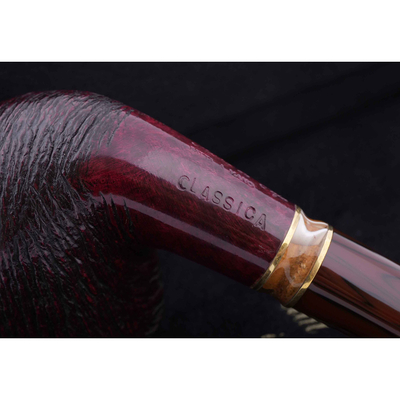 Курительная трубка Mastro de Paja Pettinata Classica с цветным кольцом, без фильтра M451-1 вид 4