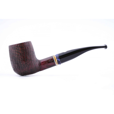 Курительная трубка Mastro de Paja Pettinata Classica с цветным кольцом, без фильтра M451-4 вид 1