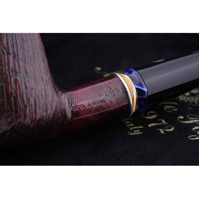 Курительная трубка Mastro de Paja Pettinata Classica с цветным кольцом, без фильтра M451-4 вид 5