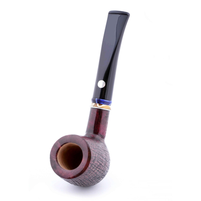 Курительная трубка Mastro de Paja Pettinata Classica с цветным кольцом, без фильтра M451-4 вид 3