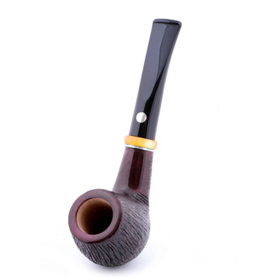 Курительная трубка Mastro de Paja Pettinata Classica с цветным кольцом, без фильтра M451-5 вид 3