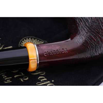 Курительная трубка Mastro de Paja Pettinata Classica с цветным кольцом, без фильтра M451-5 вид 4