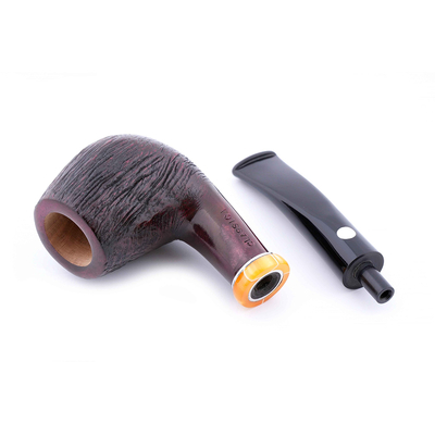 Курительная трубка Mastro de Paja Pettinata Classica с цветным кольцом, без фильтра M451-5 вид 2