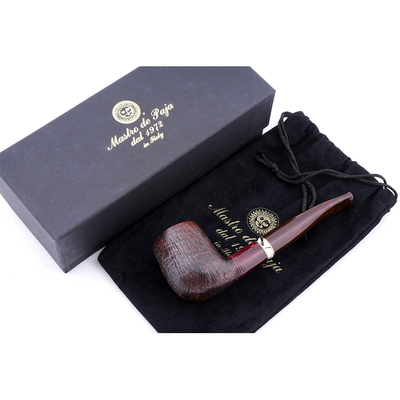Курительная трубка Mastro de Paja Pettinata Classica с цветным кольцом, без фильтра M451-6 вид 5